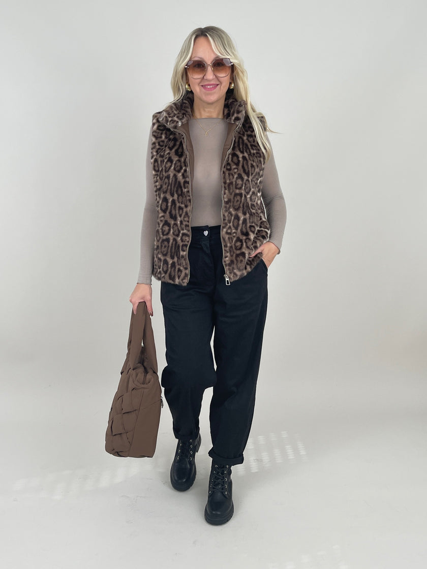 Weste Kunstpelz Leo/Hell Art. 6479