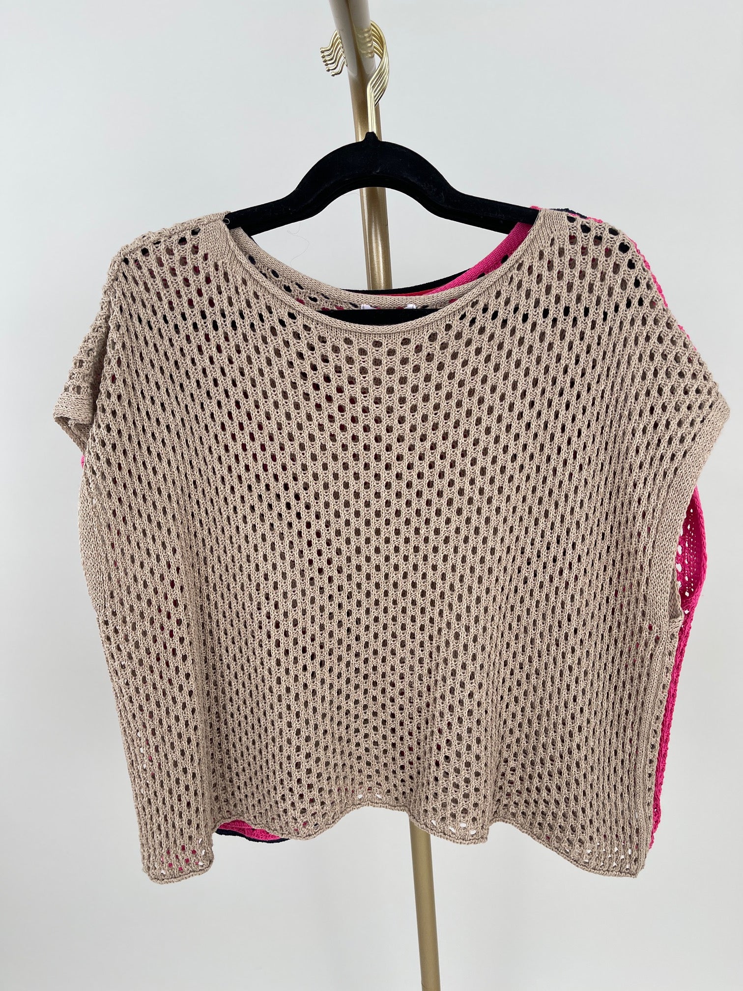 Netzpullover kurzer Arm in versch. Farben Artikel 6002