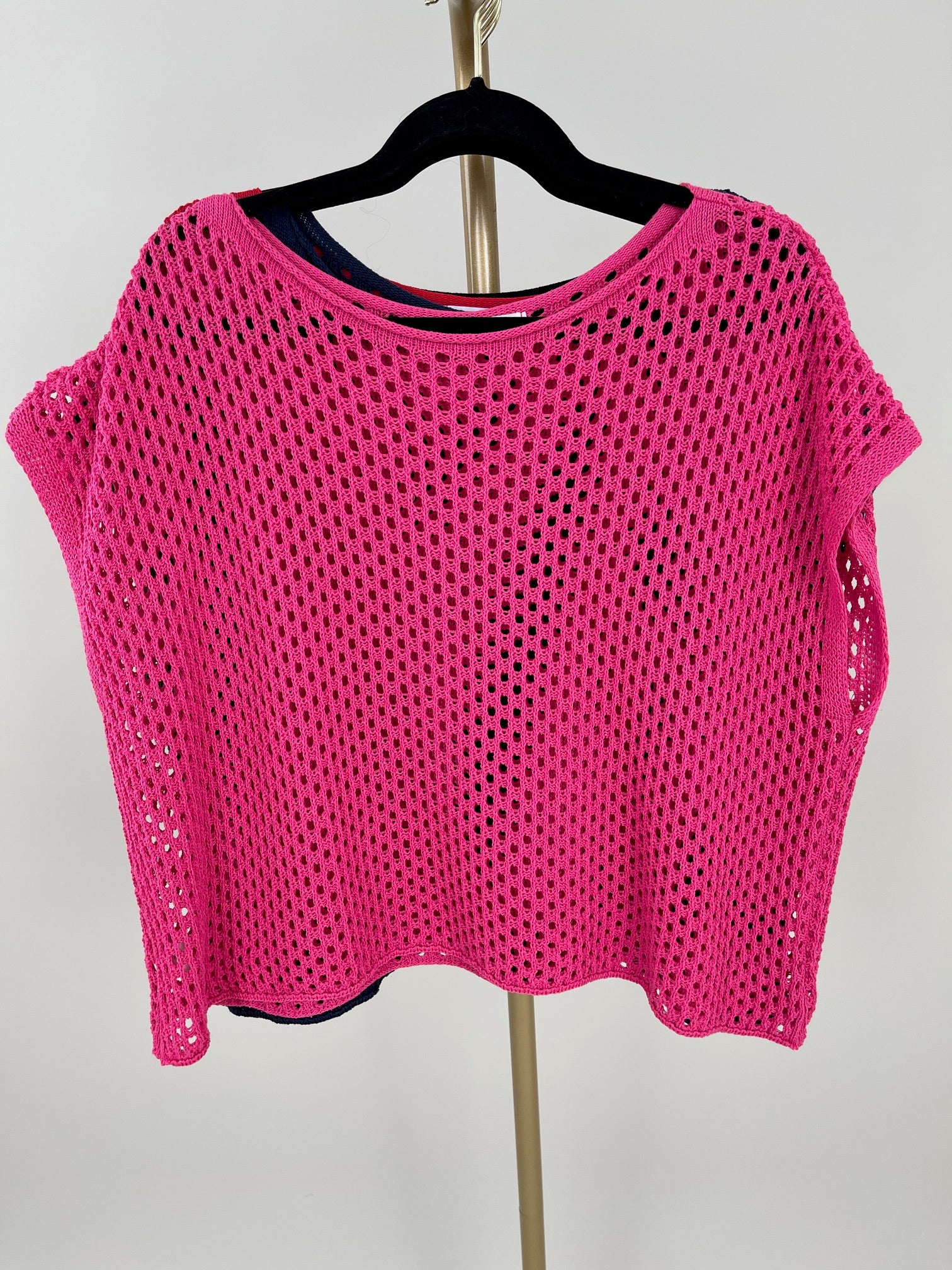 Netzpullover kurzer Arm in versch. Farben Artikel 6002