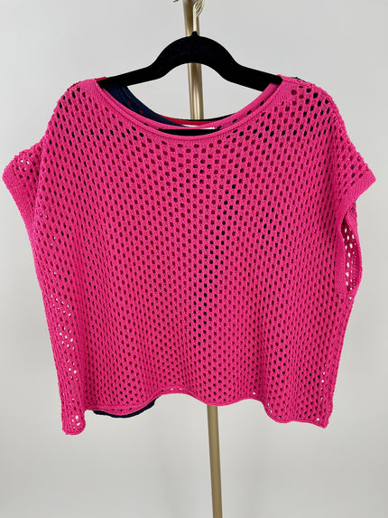 Netzpullover kurzer Arm in versch. Farben Artikel 6002