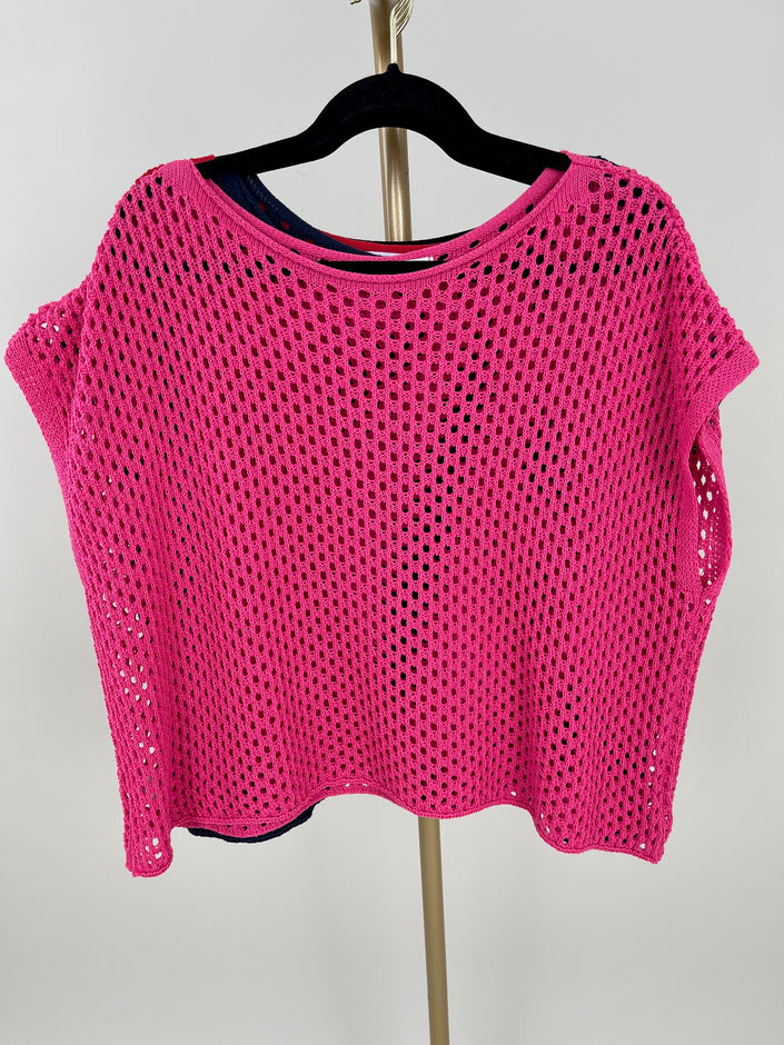 Netzpullover kurzer Arm in versch. Farben Artikel 6002