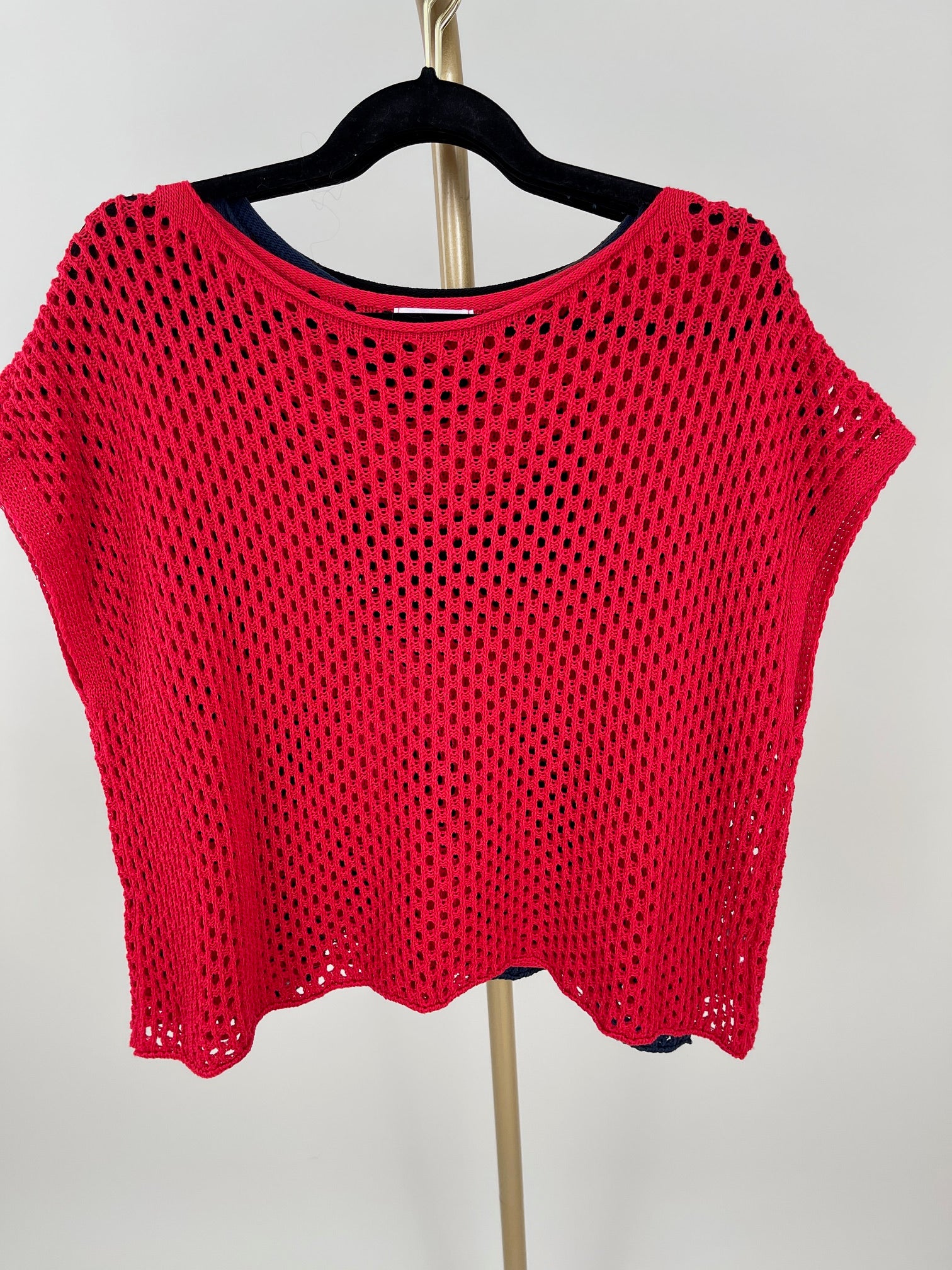 Netzpullover kurzer Arm in versch. Farben Artikel 6002
