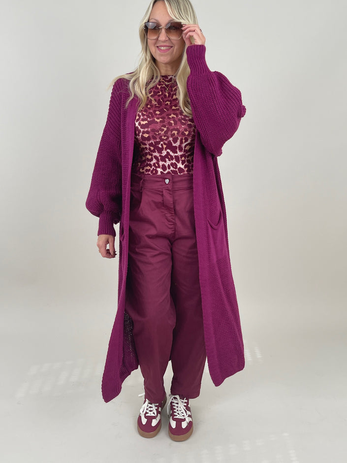 Jogpants leichte Ballon- Form in Pflaume Artikel 6358