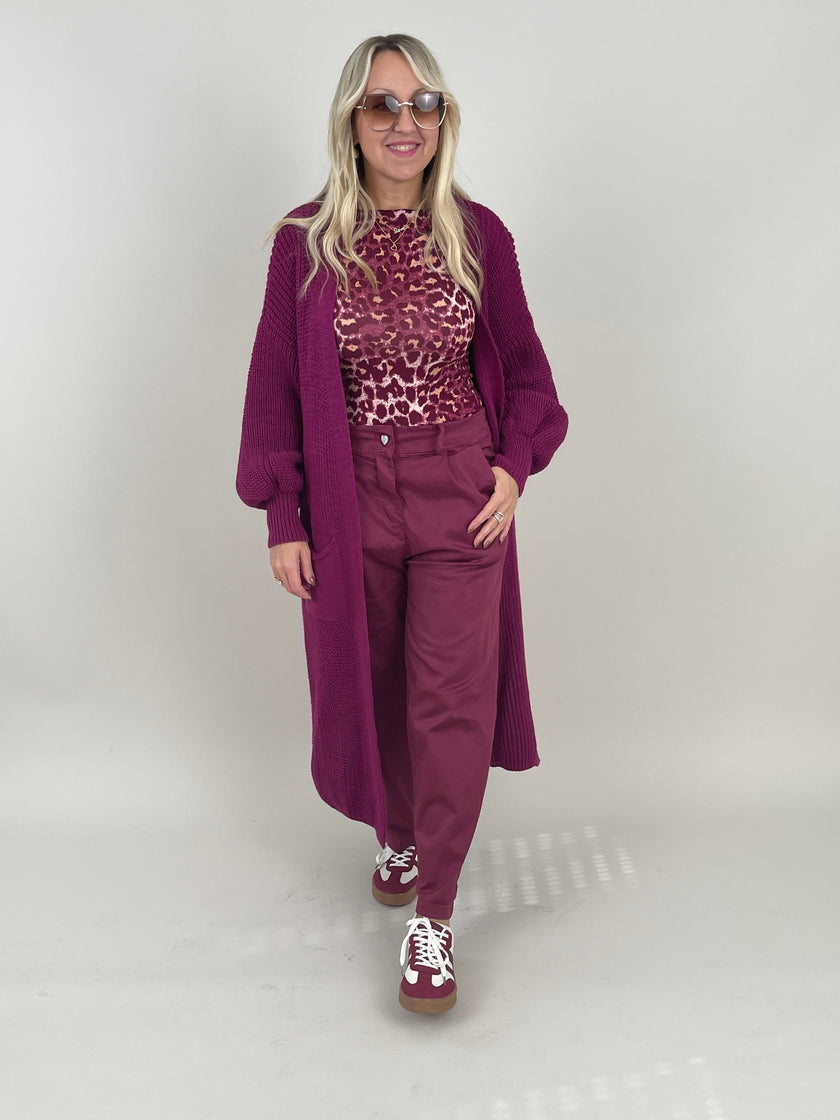 Jogpants leichte Ballon- Form in Pflaume Artikel 6358