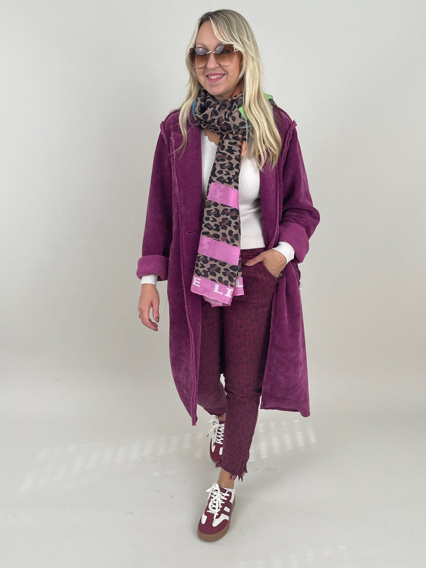 Mantel Cord Pflaume Art. 6461