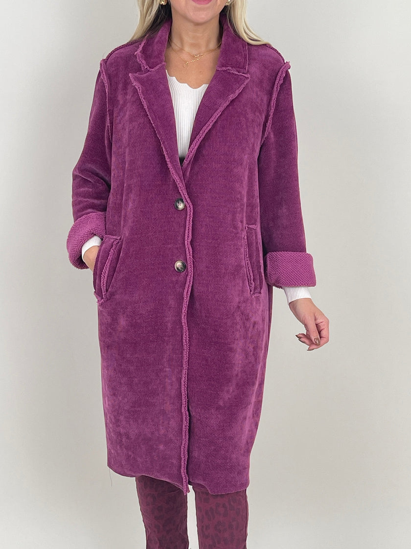 Mantel Cord Pflaume Art. 6461