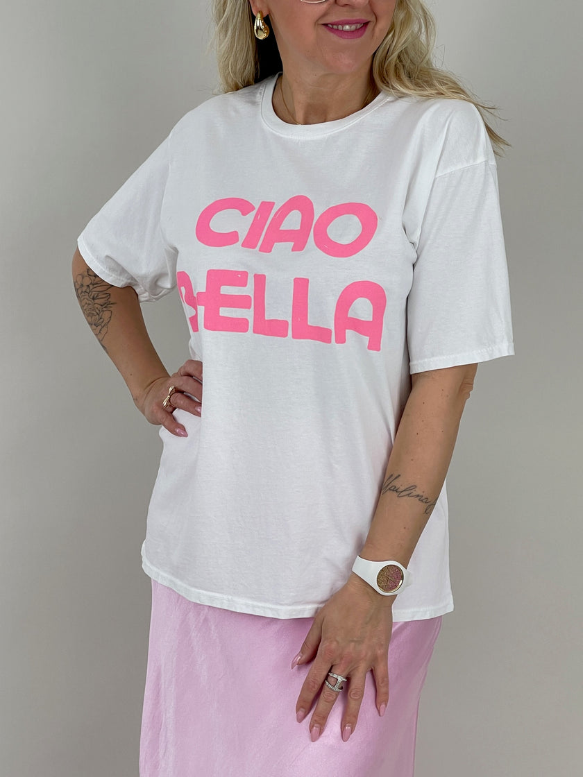 T-Shirt Ciao Bella in Weiß Artikel 6021