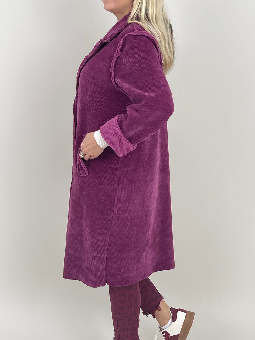 Mantel Cord Pflaume Art. 6461