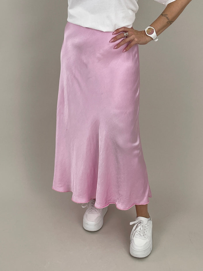 Rock in Satin-Optik Rosa Artikel 6026