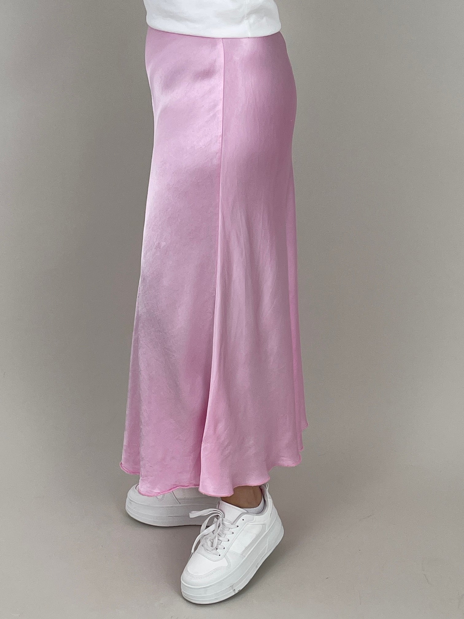 Rock in Satin-Optik Rosa Artikel 6026