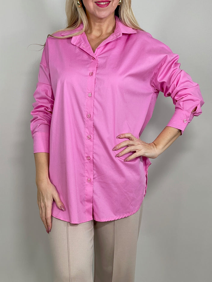 Bluse Uni in Candypink Artikel 5486