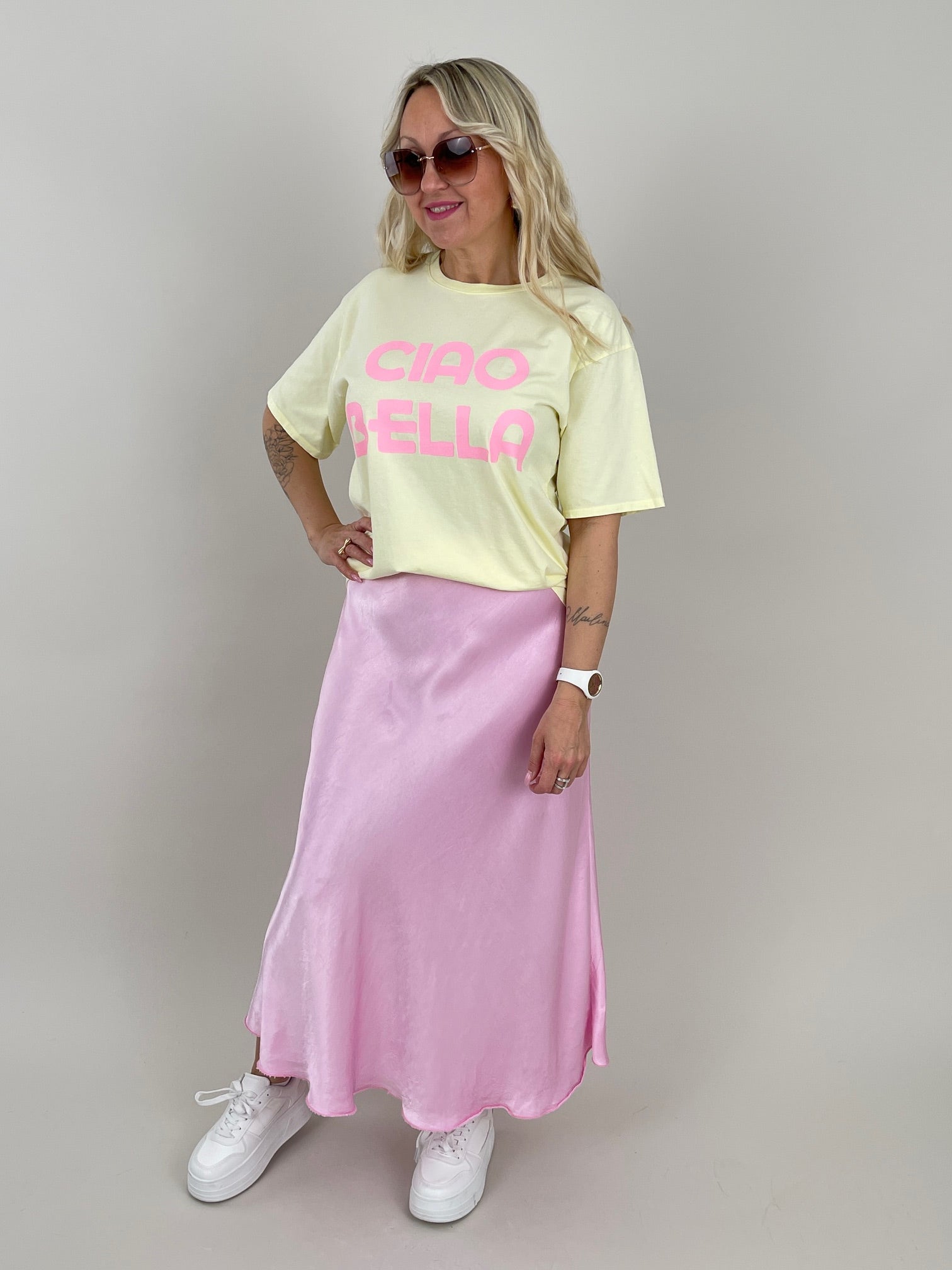 T-Shirt Ciao Bella in Gelb Artikel 6020