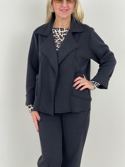 Blazerjacke Feinstrick in Schwarz Art. 6388