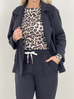 Langarmshirt mit Cashmere Leo in Beige Art. 6457