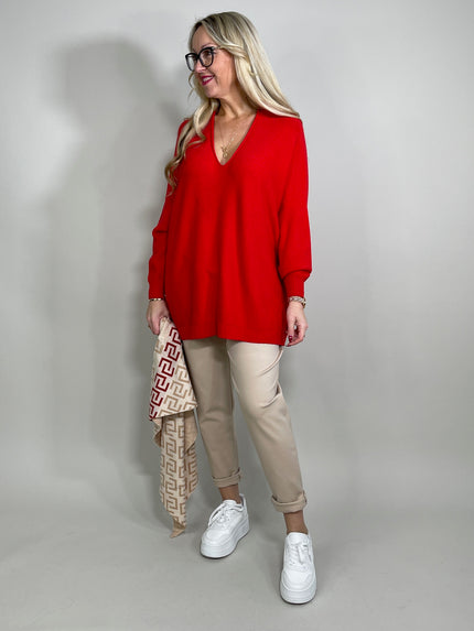 Pullover V-Ausschnitt in versch. Farben Artikel 5342