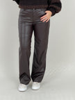 Marlene Hose Lederoptik Mokka von Red Button Art. 6445