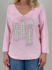 Pullover mit Druck in Rosa Art. 6717