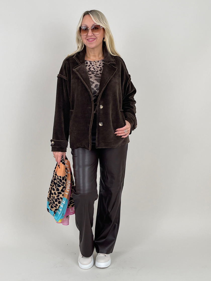Cord Jacke in Mokka Art. 6459