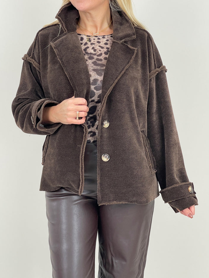 Cord Jacke in Mokka Art. 6459