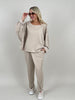 Sweatshirt Raw-Cut Details in Beige Artikel 6374