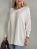 B-WARE Pullover Rundhals in Creme Artikel 5396