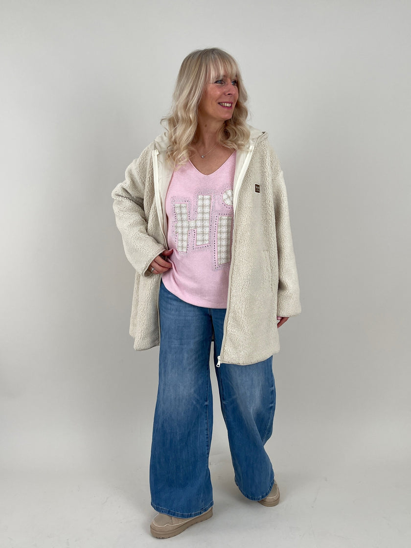 Kurzmantel Teddy in Creme Art. 6716