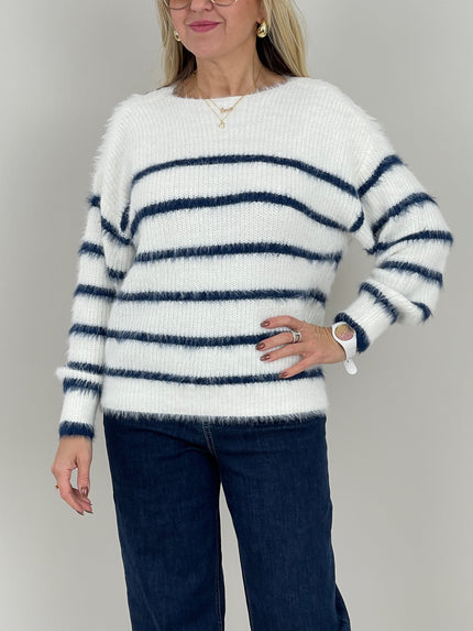 Pullover Streifen von Red Button in Offwhite/Marine Art. RB6515