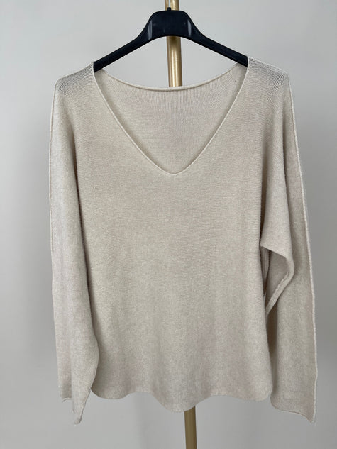 Pullover Uni V-Ausschnitt in versch. Farben Art. 6413