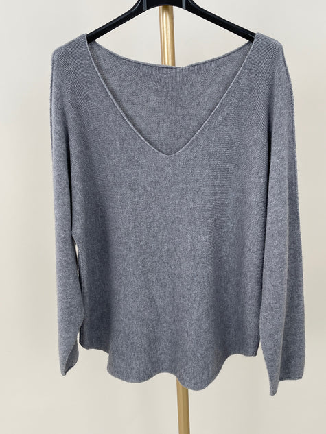 Pullover Uni V-Ausschnitt in versch. Farben Art. 6413