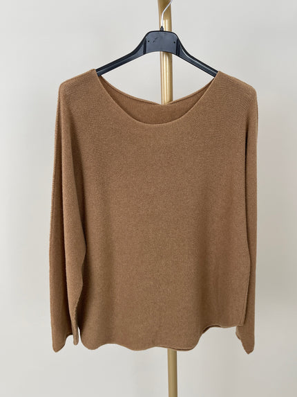 Pullover Uni Rundhals-Ausschnitt in versch. Farben Art. 6414