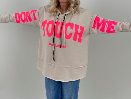 Kapuzen-Sweatshirt mit Print in Beige/Pink Artikel 6699