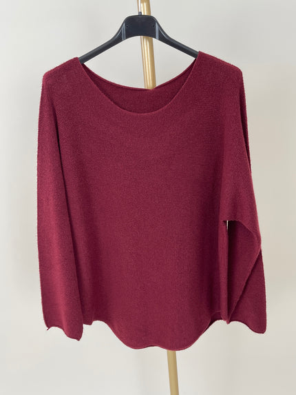 Pullover Uni Rundhals-Ausschnitt in versch. Farben Art. 6414