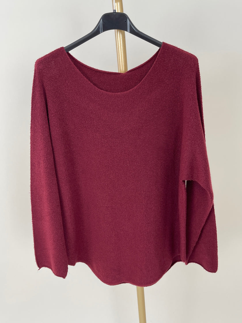 Pullover Uni Rundhals-Ausschnitt in versch. Farben Art. 6414