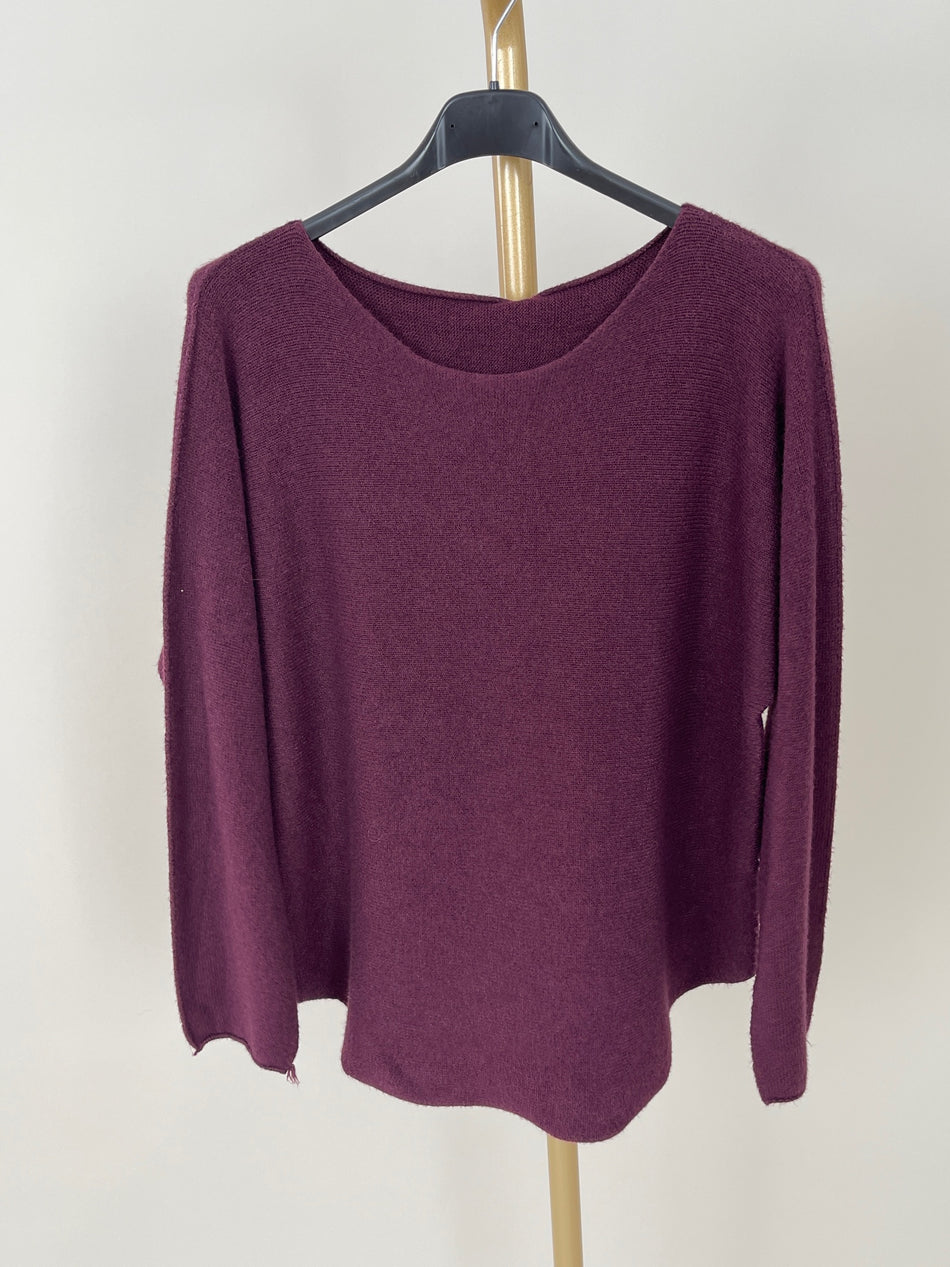 Pullover Uni Rundhals-Ausschnitt in versch. Farben Art. 6414