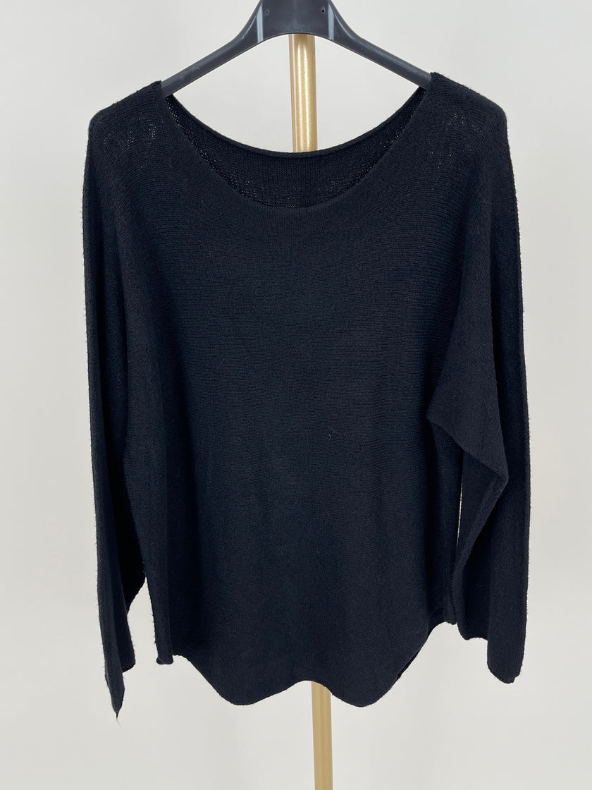 Pullover Uni Rundhals-Ausschnitt in versch. Farben Art. 6414