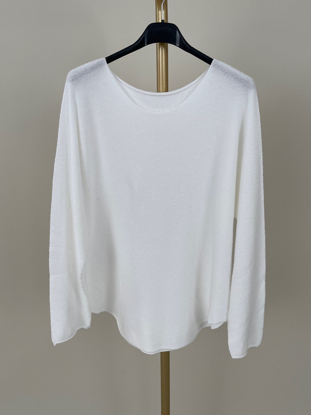 Pullover Uni Rundhals-Ausschnitt in versch. Farben