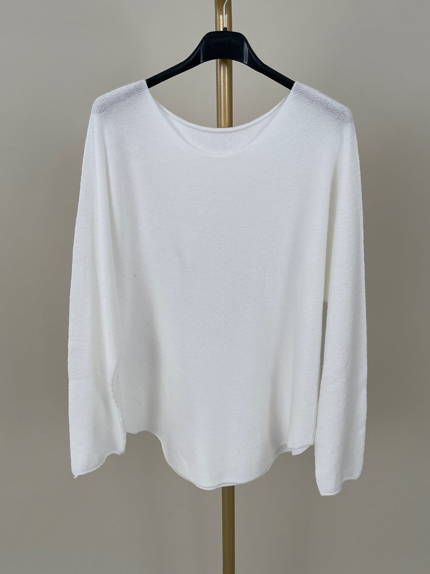 Pullover Uni Rundhals-Ausschnitt in versch. Farben Art. 6414