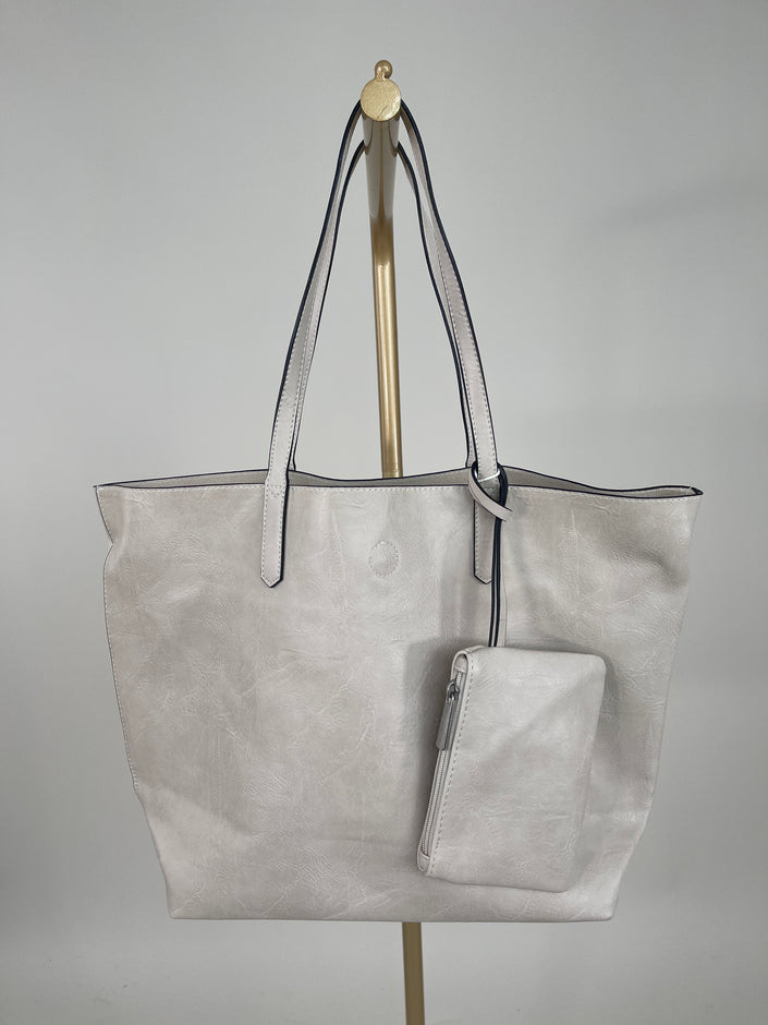 Tasche Kunstleder 3in1 in Beige