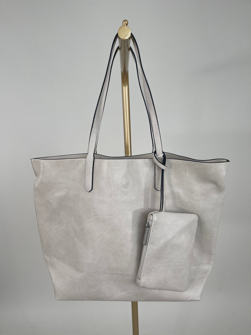 Tasche Kunstleder 3in1 in Beige