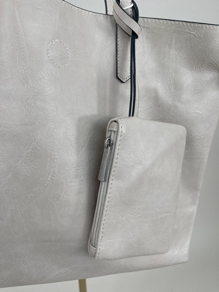 Tasche Kunstleder 3in1 in Beige