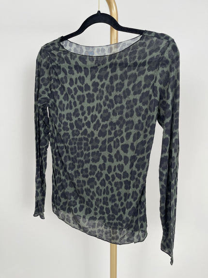 Langarmshirt Cashmere Leomuster in versch. Farben Art. 6509
