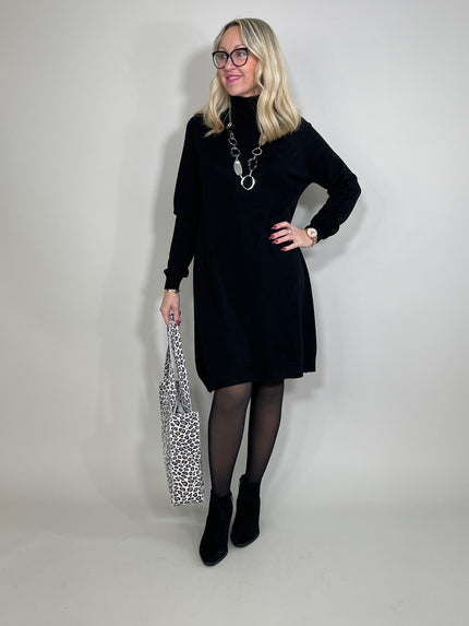 Longpullover/Strickkleid mit Stehkragen in versch. Farben Artikel 5509