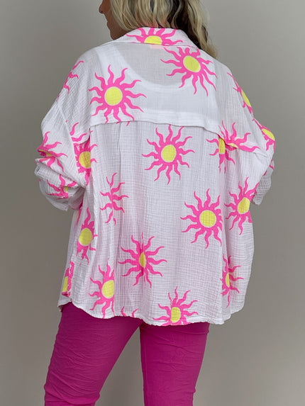 Musselin Bluse mit Sonnen Artikel 6079