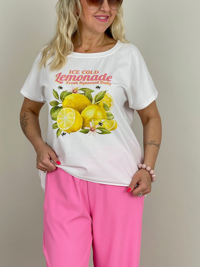 T-Shirt Lemonade in Weiß Artikel 6074