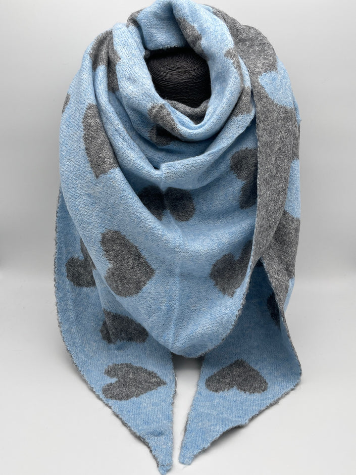 Dreieckschal Herzen in versch. Farben Art. 6520