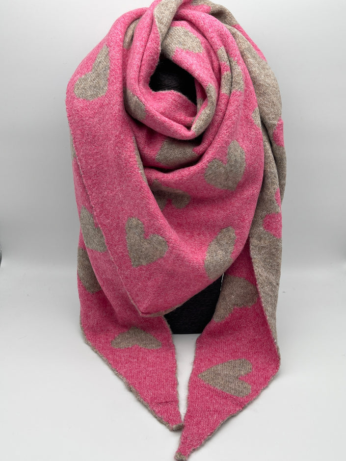 Dreieckschal Herzen in versch. Farben Art. 6520