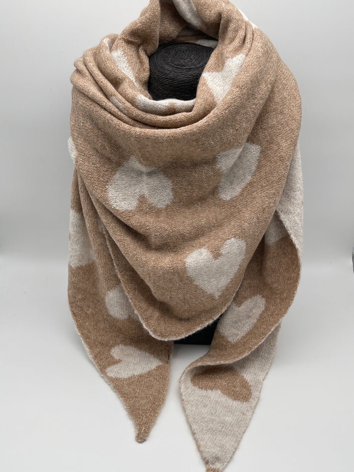 Dreieckschal Herzen in versch. Farben Art. 6520