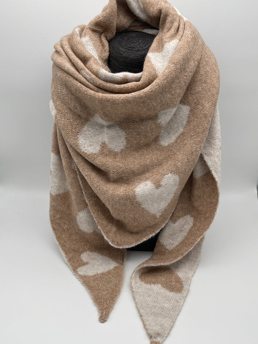 Dreieckschal Herzen in versch. Farben Art. 6520