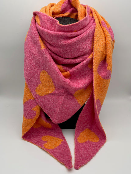 Dreieckschal Herzen in versch. Farben Art. 6520