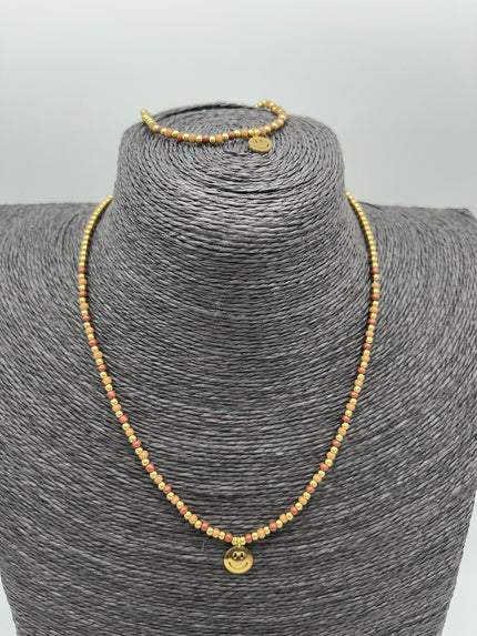 Set Kette&Armband Smiley/Gold Art. 6519